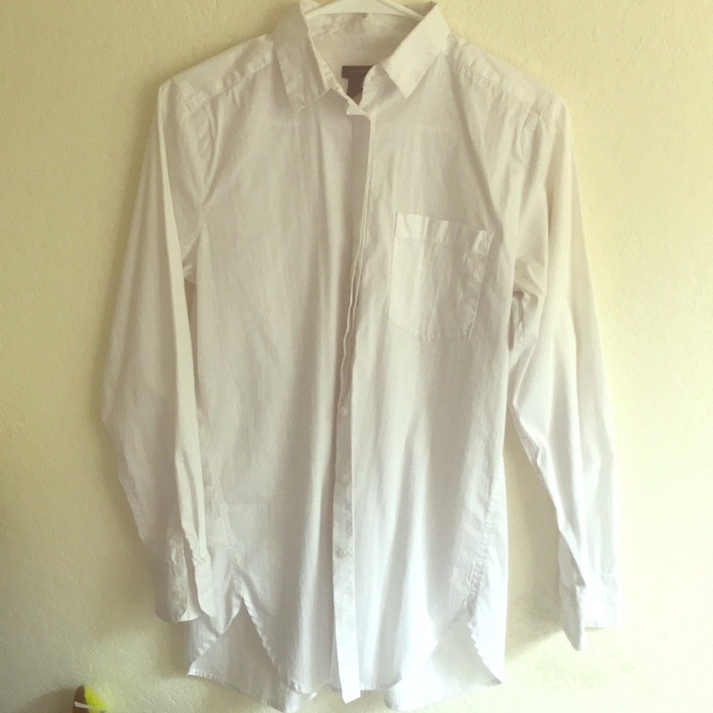 Ann Taylor White Shirt Sz S